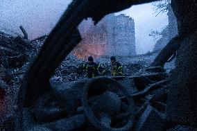 Russian Forces Strike Residential Areas Of Kharkiv - Ukraine