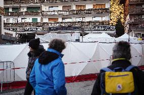 Tribute to victims at Le Constellation bar - Crans Montana