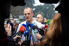 Press briefing about Crans fire victims at Niguarda Hospital in Milan