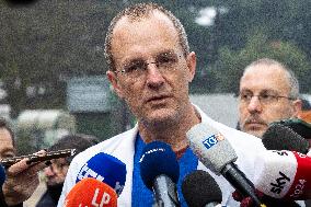 Press briefing about Crans fire victims at Niguarda Hospital in Milan