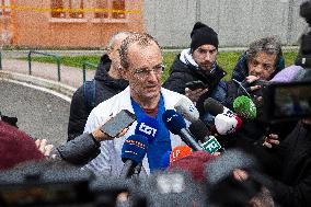 Press briefing about Crans fire victims at Niguarda Hospital in Milan