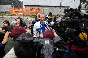 Press briefing about Crans fire victims at Niguarda Hospital in Milan