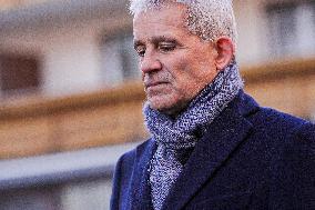 Federal Councilor Talks To The Media Near Le Constellation Bar - Crans-Montana