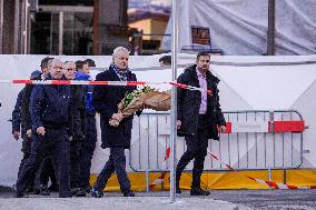 Federal Councilor Talks To The Media Near Le Constellation Bar - Crans-Montana