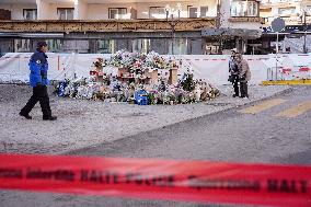 Flowers Brought Near the Le Constellation Bar - Crans-Montana