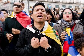 Venezuelans Abroad Celebrate US Capture Of Maduro - Madrid