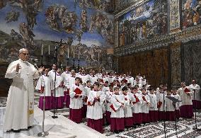 Pope Leo XIV At A Concert In The Sistine Chapel - Vatican
