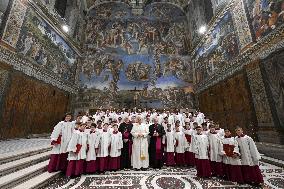 Pope Leo XIV At A Concert In The Sistine Chapel - Vatican