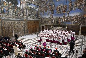 Pope Leo XIV At A Concert In The Sistine Chapel - Vatican