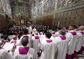 Pope Leo XIV At A Concert In The Sistine Chapel - Vatican