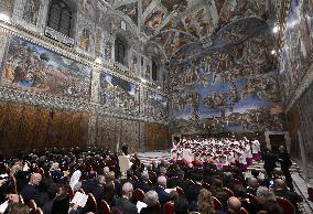 Pope Leo XIV At A Concert In The Sistine Chapel - Vatican