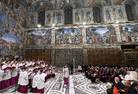 Pope Leo XIV At A Concert In The Sistine Chapel - Vatican