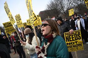Protest Outside Of White House Against U.S. Military Strike On Venezuela - Washington