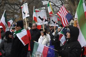 Activists take part in a rally supporting protestors in Iran  - Washington