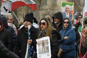 Activists take part in a rally supporting protestors in Iran  - Washington