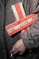 Farmers procession through the streets of Toulouse