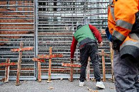 Farmers procession through the streets of Toulouse