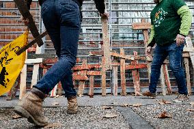 Farmers procession through the streets of Toulouse