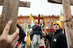 Action By The Inter-Union Group Of Farmers In Toulouse
