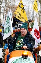 Farmers procession through the streets of Toulouse