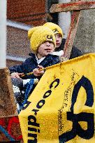 Farmers procession through the streets of Toulouse