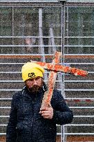 Farmers procession through the streets of Toulouse