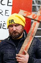Farmers procession through the streets of Toulouse