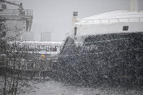 Cable break in the Gulf of Finland - Fitburg ship
