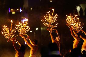 Maha Aarti Prayer On Paush Purnima - India