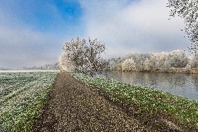 Frost Scenery in Civray-de-Touraine - France