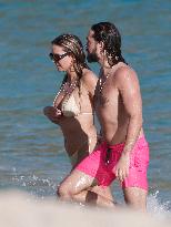 Heidi Klum And Tom Kaulitz Beachside - St Barths