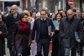 French Government Arriving at First Cabinet Meeting of 2026 at Elysee - Paris