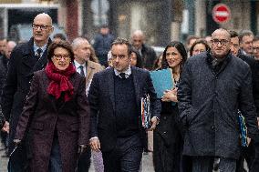 French Government Arriving at First Cabinet Meeting of 2026 at Elysee - Paris