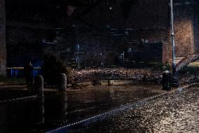 Tree Collapses Near Colosseum Due to Bad Weather - Rome