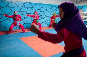 Afghan Girls Practice Wushu in Herat - Afghanistan