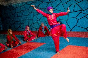 Afghan Girls Practice Wushu in Herat - Afghanistan
