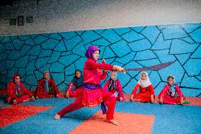 Afghan Girls Practice Wushu in Herat - Afghanistan