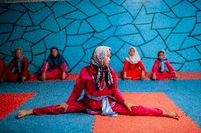 Afghan Girls Practice Wushu in Herat - Afghanistan