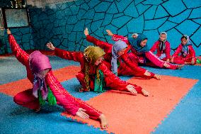 Afghan Girls Practice Wushu in Herat - Afghanistan