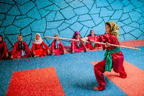 Afghan Girls Practice Wushu in Herat - Afghanistan