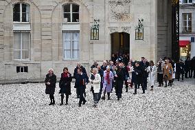 French Government Arriving at First Cabinet Meeting of 2026 at Elysee - Paris