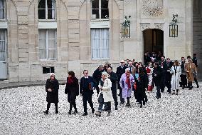 French Government Arriving at First Cabinet Meeting of 2026 at Elysee - Paris