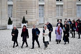 French Government Arriving at First Cabinet Meeting of 2026 at Elysee - Paris
