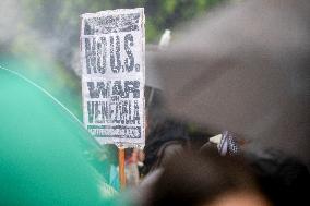 Los Angeles Rally Backs Venezuela - USA