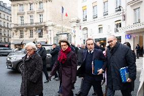 French Government Arriving at First Cabinet Meeting of 2026 at Elysee - Paris