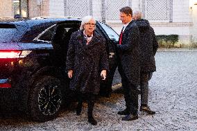 French Government Arriving at First Cabinet Meeting of 2026 at Elysee - Paris