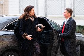 French Government Arriving at First Cabinet Meeting of 2026 at Elysee - Paris