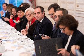 French Government Arriving at First Cabinet Meeting of 2026 at Elysee - Paris