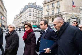 French Government Arriving at First Cabinet Meeting of 2026 at Elysee - Paris