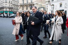 French Government Arriving at First Cabinet Meeting of 2026 at Elysee - Paris